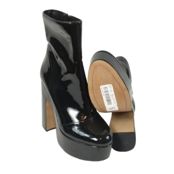 Jessica Simpson Womens 7.5 Madlaina Patent Bootie Platform Boot Pumps New - Picture 2 of 12